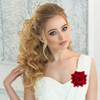 FIOBEE 275 Rose Hair Clip Flower Hairpin Rose Brooch Floral Clips for Woman Girl Party Wedding Pack of 3