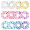 Whaline Pastel Hair Scrunchies Elastic Scrunchy Bobbles Velvet Hair Bands Boho Soft Hair Ties Hair Accessories for Girls