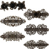 Geyoga 6 Pieces Vintage Hair Barrettes for Women Retro Flower French Pearl Crystal Rhinestones Clips Hair Pins for Women