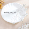 Jakawin Bride Wedding Hair Pins Crystal Hair Piece Rhinestone Bridal Hair Accessories for Women Pack of 5 HP068 Rose Gol