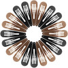 Funtopia 40 Pcs 7cm 28 Inch Long No Slip Metal Hair Clips Large Snap Barrettes for Thick Hair Brown Black
