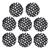 Minkissy 8pcs Women Knit Mesh Bun Cover Snood Hair Net Ballet Dance Skating hair Accessories Black