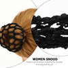 Minkissy 8pcs Women Knit Mesh Bun Cover Snood Hair Net Ballet Dance Skating hair Accessories Black