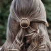 Yheakne Circle Hair Clip Barrette Hollow Round Gold Hairpin Minimalist Bobby Pin Geometry Metal Hair Accessories for Wom