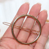 Yheakne Circle Hair Clip Barrette Hollow Round Gold Hairpin Minimalist Bobby Pin Geometry Metal Hair Accessories for Wom