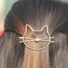 Yheakne Hair Clip Silver Hair Barrette Pin Cat Lover Gifts Hair Accessories for Women and Girls Alloy and Crystal Vintag