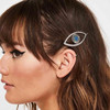 Iaceble Vintage Evil Eye Hair Clips Pin Crystal Eye Hair Barrette Gold Cz Turkish Eye Hairpins Clips Lucky Evil Eye Side