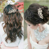 EVER FAITH Bridal SilverTone Flower Simulated Pearl Clear Austrian Crystal Hair Comb