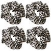 4 Pack Digital Floral Hair Scrunchies Sunflower Print Slap Bracelet Ponytail Holder Elastic Hair Bands Wrist Fabric Scru