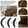 12 Pieces Hair Styling Set Sponge Invisible Clips Combs Volume Inserts Hair Extensions Accessories Black Coffee Dark Bro