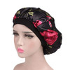 Tvoip 1Pcs Hair Satin Bonnet For Sleeping Shower Cap Silk Bonnet Bonnet Femme Women Night Sleep Cap Head Cover Wide Elastic Band (Black Flower) online at globaldelivered