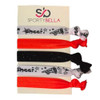 Infinity Collection Orange Hair Ties No Crease No Tug Elastic Ponytail Holders for Girls Women Cheerleaders Teams Coache