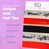 Infinity Collection Orange Hair Ties No Crease No Tug Elastic Ponytail Holders for Girls Women Cheerleaders Teams Coache