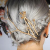 Set of 3 Vintage Tree Branch Hair Clip Barrette Women Lady Hair Pin Head Dress DIY Hair Accessories Gold