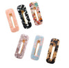 Suoirblss 6pcs Vintage Duckbill Clamps Resin Alligator Hair Clips Marble Pattern Hairpins Hair Accessories for Women Sty