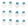 canjoyn 24 Pcs Bridal Gem Spin Hair Pins Swirl Hair Twists Coils Wedding Spiral Twist Hairpins Shiny Rhinestone Crystal
