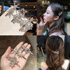 Rhinestone Alloy Barrettes Bobby Pins Numblartd 2Pcs Women Lady Fashion Star Hair Clip Hairpin Side Clip Hair Accessorie