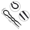 WILLBOND 48 Pieces Plastic U Shaped Black and Brown Hair Pins Lady Style Grip Hairpins Fast Spiral Hair Grip for Women G