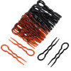 WILLBOND 48 Pieces Plastic U Shaped Black and Brown Hair Pins Lady Style Grip Hairpins Fast Spiral Hair Grip for Women G