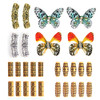 Dsoar Hair Tube Beads Spiral Hair Coils Butterfly Cuff Beads for Dreadlocks Braids22 Pcs Hair Jewelry for Braiding Hair