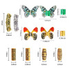 Dsoar Hair Tube Beads Spiral Hair Coils Butterfly Cuff Beads for Dreadlocks Braids22 Pcs Hair Jewelry for Braiding Hair