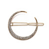 3 Pcs Women Fashion Retro Geometric Metal Alloy Bobby Pins Hair Pin Rhinestone Moon Star Snowflake Side Clip Hair Clips