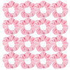Semato 16 Pcs Velvet Pink Scrunchies for Hair Galentines Gifts Hair Ties Ropes for Women and Girls Hair Accessories
