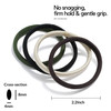 HBY Womens Hair Ties for Thick or Curly Hair No Slip Seamless Ponytail Holders Sports Thick Hair Ties Urban Oasis 8MM 12