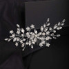 YERTTER Bridal Hair Comb Crystal Bride Wedding Hair Comb Rhinestone Flower Bridal Hair Pieces Pearl Wedding Hair Accesso