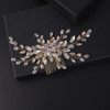 BERYUAN Beaded Hair Comb for Bride Bridal Hair Pieces Crystal Wedding Hair Accessory for Women and Girls Silver Cute Jew