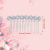 WBCBEC 4 Pack Highgrade Alloy Diamond Rhinestone Flower Hair Side Combs Wedding Bridal Jewelry Hair Clips for WomenSilve