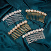 WBCBEC 4 Pack Highgrade Alloy Diamond Rhinestone Flower Hair Side Combs Wedding Bridal Jewelry Hair Clips for WomenSilve