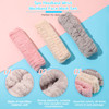 Chuangdi 9 Pcs Face Wash Headband and Wristband Set 3 Microfiber Reusable Spa Headband 6 Wrist Washband for Women Avoid