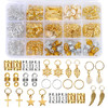 Nafaboig 200PCS Hair Beads for Women Braids Loc Jewelry for Hair Dreadlocks Accessories Metal Gold Silver Clips Cuffs Co