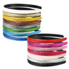 doboi 15 Colors Toddler Headbands Sparkle Plastic Headbands For Girls Glitter Thin Head Bands No Slip Fashion Girls Hard