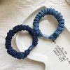 Blue Jean Hair Scrunchies Blue Denim Hair Ring Tie Denim Hair Scrunchies Tie BW23 3 PcsSet