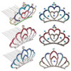 Lurrose Rhinestone Princess Tiara Hair Comb for Girls Little Girl Crown Hair Accessory for Wedding Birthday and Party