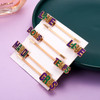 HZEYN 6 Pack Mardi Gras Hair Clip Glitter Love Bons Temps Fleur De Lis Boppy Pins Hair Barrette for Women Mardi GrasLove