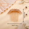 Aimimier Flower Crystal Hair Comb Decorative Rhinestone Gem Side Combs Long Teeth Hair Pins Updo Hair Accessories for Br