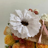 Hair Ties for Women Hair Scrunchies Girls 1 Piece Set White Scrunchie Lace Design Premium Fabric Ponytail Holder White