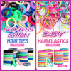 Teenitor Elastic Hair Ties Hair Accessories for Girls Colorful Baby Elastic Hair Bands Set Rubber Bands for Hair with Ha