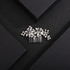 BERYUAN Clear Flower Crystal Rhinestone Teardrop Hair Comb Gold 105CM for Bride Bridesmaid Prom Hair Pieces