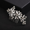 BERYUAN Clear Flower Crystal Rhinestone Teardrop Hair Comb Gold 105CM for Bride Bridesmaid Prom Hair Pieces