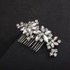 BERYUAN Clear Flower Crystal Rhinestone Teardrop Hair Comb Gold 105CM for Bride Bridesmaid Prom Hair Pieces