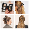Cobinaan Medium Matte Rectangle Claw Hair Clips for Women Girls 2 x 1 x 18 inch 8pcs Warm Color Nonslip Hair Jaw Clips f