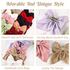 10 Pcs Bow Hair Clips for Women Girls 55 Inch Big Hair Bows 10 Solid Colors Handmade Soft Fabric Bowknot French Barrette