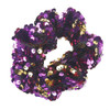 DINPREY 12 Colors Girls Mermaid Sparkly Sequins Scrunchies for Hair Eleastic Bands Hair Scrunchy Hair Ties Ropes Ponytai