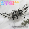 Brishow Black Rhinestone Hair Accessories Wedding Crystal Hair Combs for Women