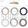 Shinon Hair Ring Coil Hair Ties Spiral Phone Cord Hair Ties Elastics Traceless Hair Coils Ponytail Holders with One Pear