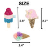 Ezepeo 8 Pcs Baby Girls Hair Clips Ice Cream Shape Clips Glitter Sparkly Hair Bows Boutique Hair Barrettes hairpins hair